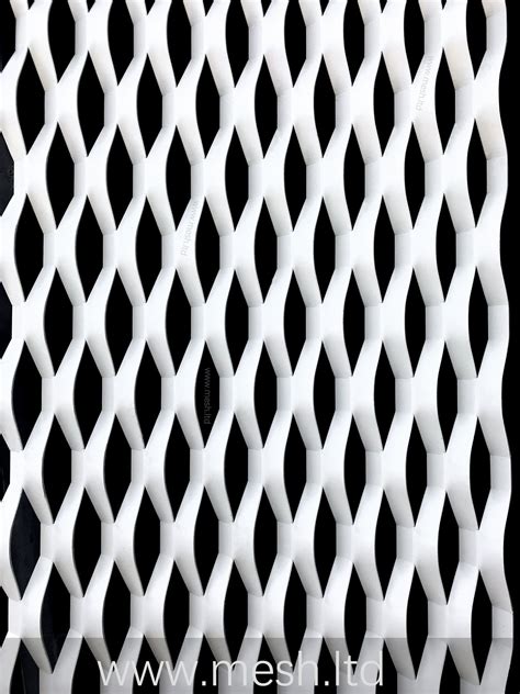 white expanded metal mesh